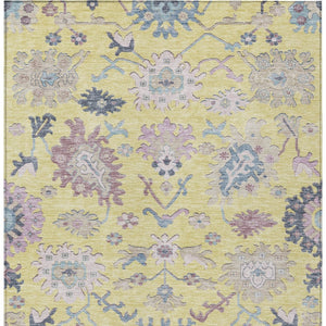 Homeroots 3' Blue Pink And Ivory Floral Washable Area Rug For Indoor And Outdoor Spaces, Durable And Stylish 9' X 12' Polyester 605347