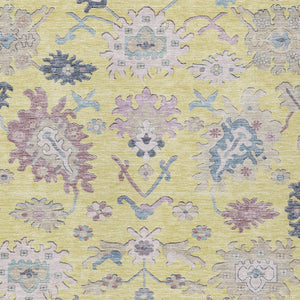 Homeroots 3' Blue Pink And Ivory Floral Washable Area Rug For Indoor And Outdoor Spaces, Durable And Stylish 9' X 12' Polyester 605347