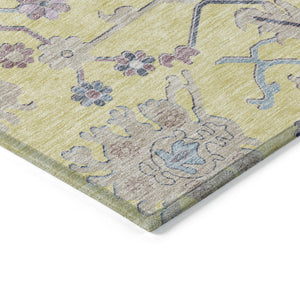Homeroots 3' Blue Pink And Ivory Floral Washable Area Rug For Indoor And Outdoor Spaces, Durable And Stylish 10' X 14' Polyester 605348