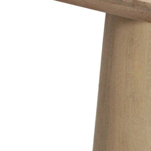 HomeRoots 24" Natural Distressed Solid Wood Pedestal End Table - Rustic Charm for Living Rooms & Bedrooms 605354