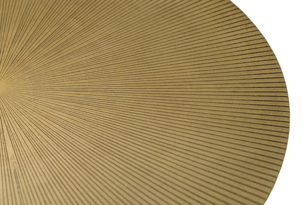 HomeRoots 23" Brass and Black Iron Round Pedestal End Table - Chic Modern Accent for Any Room, Fully Assembled! 605361