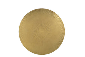 HomeRoots 23" Brass and Black Iron Round Pedestal End Table - Chic Modern Accent for Any Room, Fully Assembled! 605361