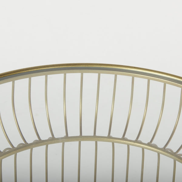 HomeRoots Set of Two Modern Clear Glass & Gold Metal Round Drum End Tables for Stylish Living Spaces 605374