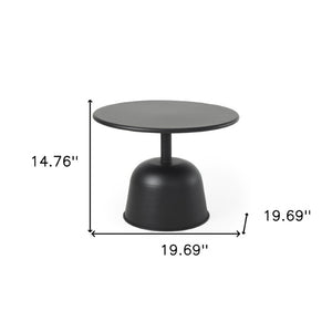 20 Inch Iron Accent Tray Table Compact Sofa Side Stand for Living Room Decor