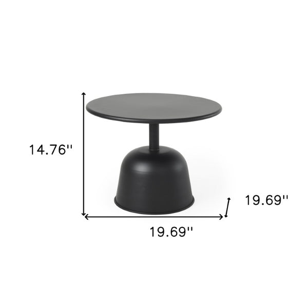 20 Inch Iron Accent Tray Table Compact Sofa Side Stand for Living Room Decor