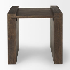 22 Inch Solid Wood Tray Table in Espresso Finish for Living Room or Bedroom
