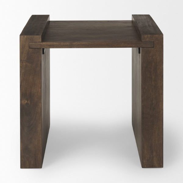 22 Inch Solid Wood Tray Table in Espresso Finish for Living Room or Bedroom
