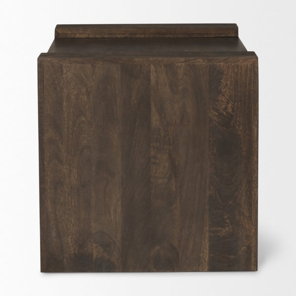 22 Inch Solid Wood Tray Table in Espresso Finish for Living Room or Bedroom