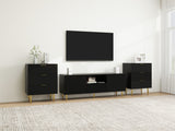 Hearth and Haven TV Stand with Solid Ion Feet, TV Console Table For Living Room, Bedroom W688130649