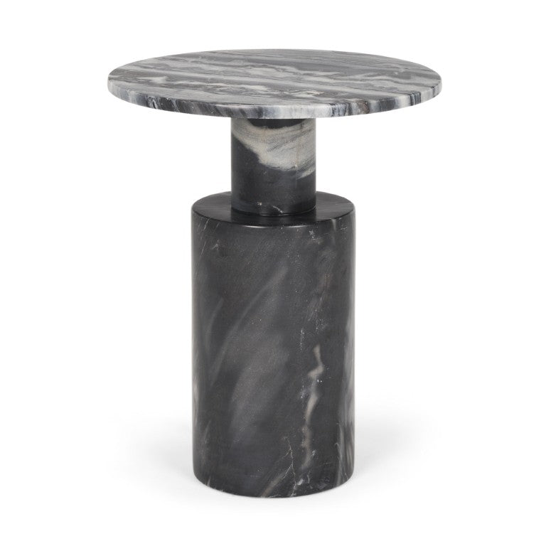 HomeRoots 16 Inch Stone and Wood Accent Tray Table Modern Living Room Decor Surface 605406