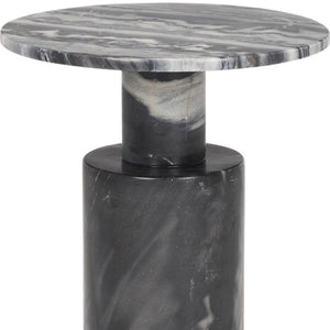 16 Inch Stone and Wood Accent Tray Table Modern Living Room Decor Surface