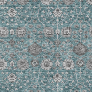 Homeroots 3' Stylish Black Brown Beige Floral Washable Area Rug For Indoor And Outdoor Spaces, Durable Design 3' X 5' Polyester 605437