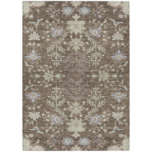 HomeRoots 5' Timeless Floral Indoor Outdoor Area Rug – Durable, Washable, Stain-Resistant Design for Any Space 8' X 10' 605452