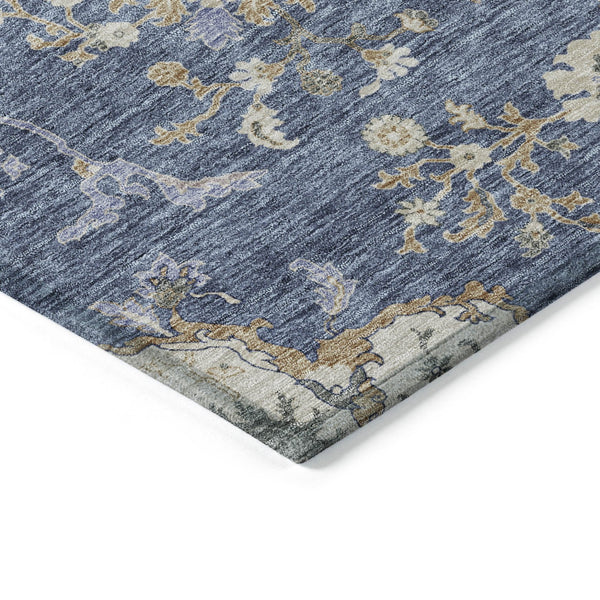 Homeroots 3' Floral Washable Area Rug In Artichoke Green, Brown, And Beige For Indoor Or Outdoor Spaces 3' X 5' Polyester 605455