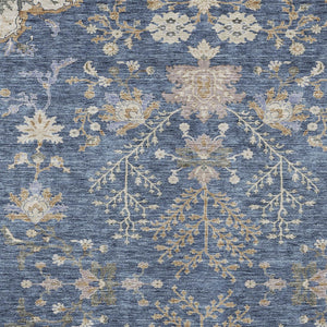 Homeroots 3' Floral Washable Area Rug In Artichoke Green, Brown, And Beige For Indoor Or Outdoor Spaces 5' X 8' Polyester 605456