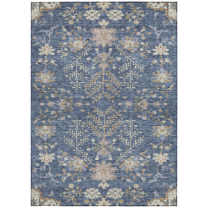 Homeroots 3' Floral Washable Area Rug In Artichoke Green, Brown, And Beige For Indoor Or Outdoor Spaces 8' X 10' Polyester 605458