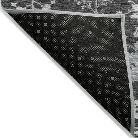 Homeroots 3' Floral Washable Area Rug In Artichoke Green, Brown, And Beige For Indoor Or Outdoor Spaces 5' X 8' Polyester 605462