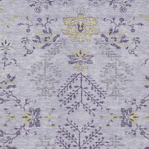 Homeroots 3' Floral Washable Area Rug In Artichoke Green, Brown, And Beige For Indoor Or Outdoor Spaces 3' X 5' Polyester 605479