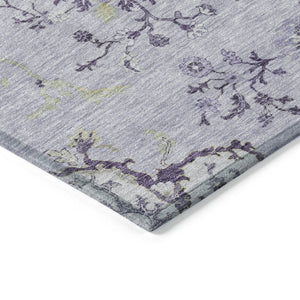 Homeroots 3' Floral Washable Area Rug In Artichoke Green, Brown, And Beige For Indoor Or Outdoor Spaces 5' X 8' Polyester 605480