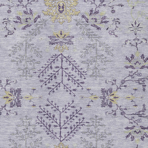 Homeroots 3' Floral Washable Area Rug In Artichoke Green, Brown, And Beige For Indoor Or Outdoor Spaces 5' X 8' Polyester 605480