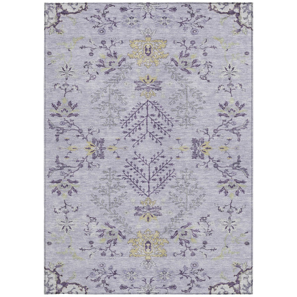 Homeroots 3' Floral Washable Area Rug In Artichoke Green, Brown, And Beige For Indoor Or Outdoor Spaces 9' X 12' Polyester 605483