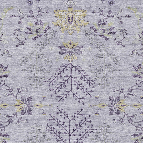 Homeroots 3' Floral Washable Area Rug In Artichoke Green, Brown, And Beige For Indoor Or Outdoor Spaces 10' X 14' Polyester 605484