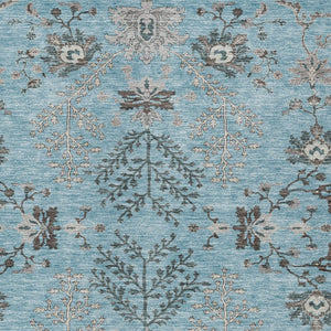 Homeroots 3' Floral Washable Area Rug In Artichoke Green, Brown, And Beige For Indoor Or Outdoor Spaces 3' X 5' Polyester 605485