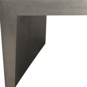 Homeroots 54" Silver Aluminum Sled Coffee Table - Stylish Aviator Design With Solid Wood Frame For Any Space   605491