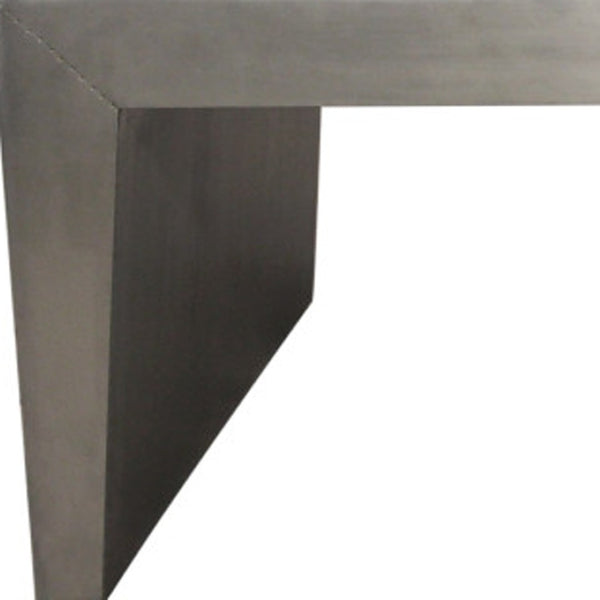 Homeroots 54" Silver Aluminum Sled Coffee Table - Stylish Aviator Design With Solid Wood Frame For Any Space   605491