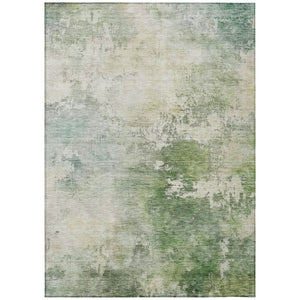 HomeRoots 5' Artichoke Green Abstract Washable Area Rug - Durable, Stylish Indoor/Outdoor Design for Any Space 8' X 10' 605503