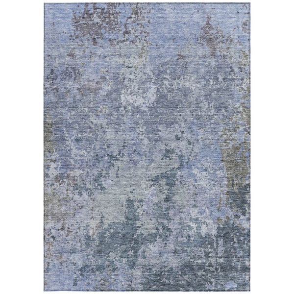 Homeroots 3' Stylish Beige And Brown Abstract Washable Indoor-outdoor Area Rug For Versatile Home Décor 5' X 8' Polyester 605537