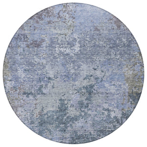 Homeroots 3' Stylish Beige And Brown Abstract Washable Indoor-outdoor Area Rug For Versatile Home Décor 8' Round Polyester 605538