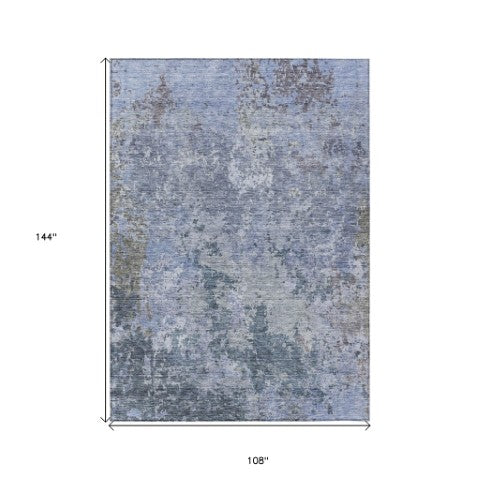 Homeroots 3' Stylish Beige And Brown Abstract Washable Indoor-outdoor Area Rug For Versatile Home Décor 9' X 12' Polyester 605540