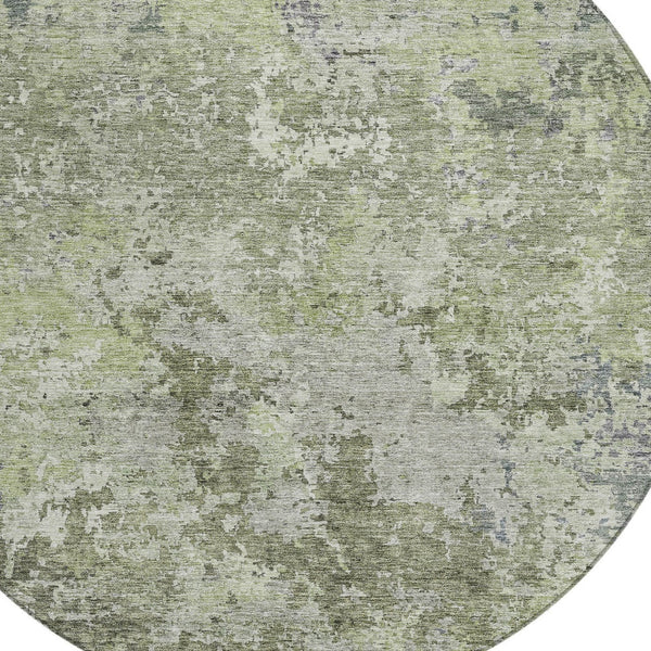 Homeroots 3' Stylish Beige And Brown Abstract Washable Indoor-outdoor Area Rug For Versatile Home Décor 8' Round Polyester 605550