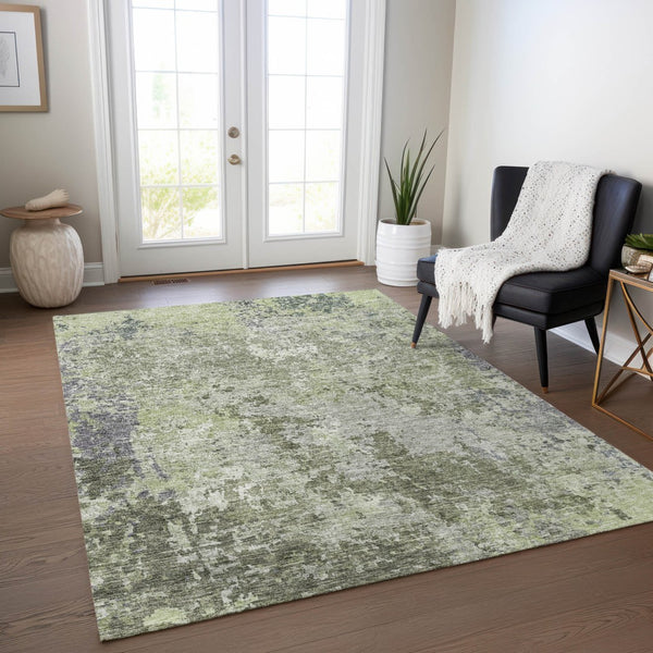 Homeroots 3' Stylish Beige And Brown Abstract Washable Indoor-outdoor Area Rug For Versatile Home Décor 10' X 14' Polyester 605553