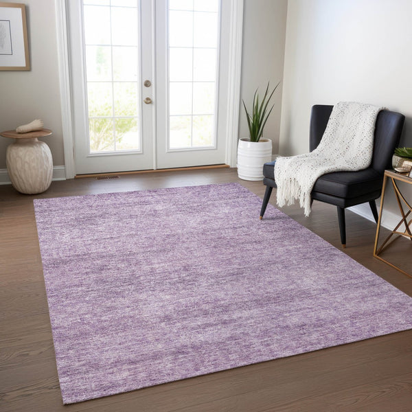 Homeroots 3' Transform Your Space With A Stunning Lavender And Purple Abstract Washable Area Rug For All Use 3' X 5' Polyester 605554