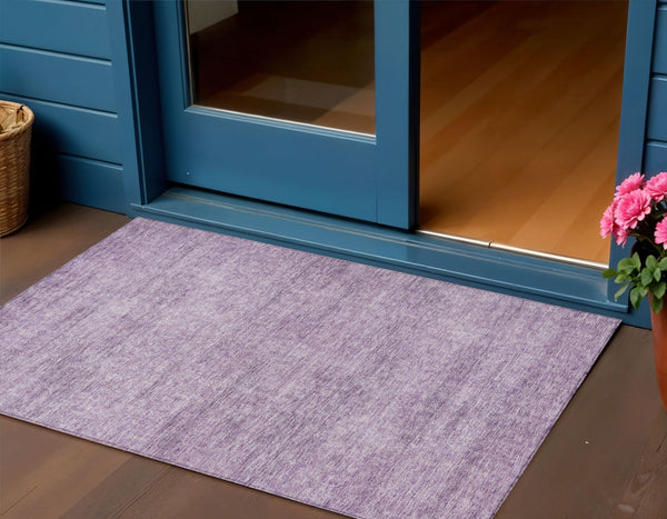 Homeroots 3' Transform Your Space With A Stunning Lavender And Purple Abstract Washable Area Rug For All Use 5' X 8' Polyester 605555