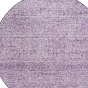 Homeroots 3' Transform Your Space With A Stunning Lavender And Purple Abstract Washable Area Rug For All Use 8' Round Polyester 605556