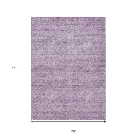 Homeroots 3' Transform Your Space With A Stunning Lavender And Purple Abstract Washable Area Rug For All Use 9' X 12' Polyester 605558