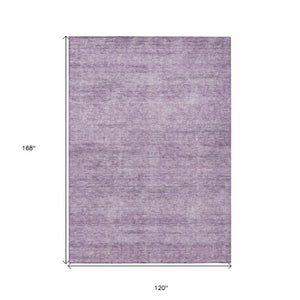 Homeroots 3' Transform Your Space With A Stunning Lavender And Purple Abstract Washable Area Rug For All Use 10' X 14' Polyester 605559
