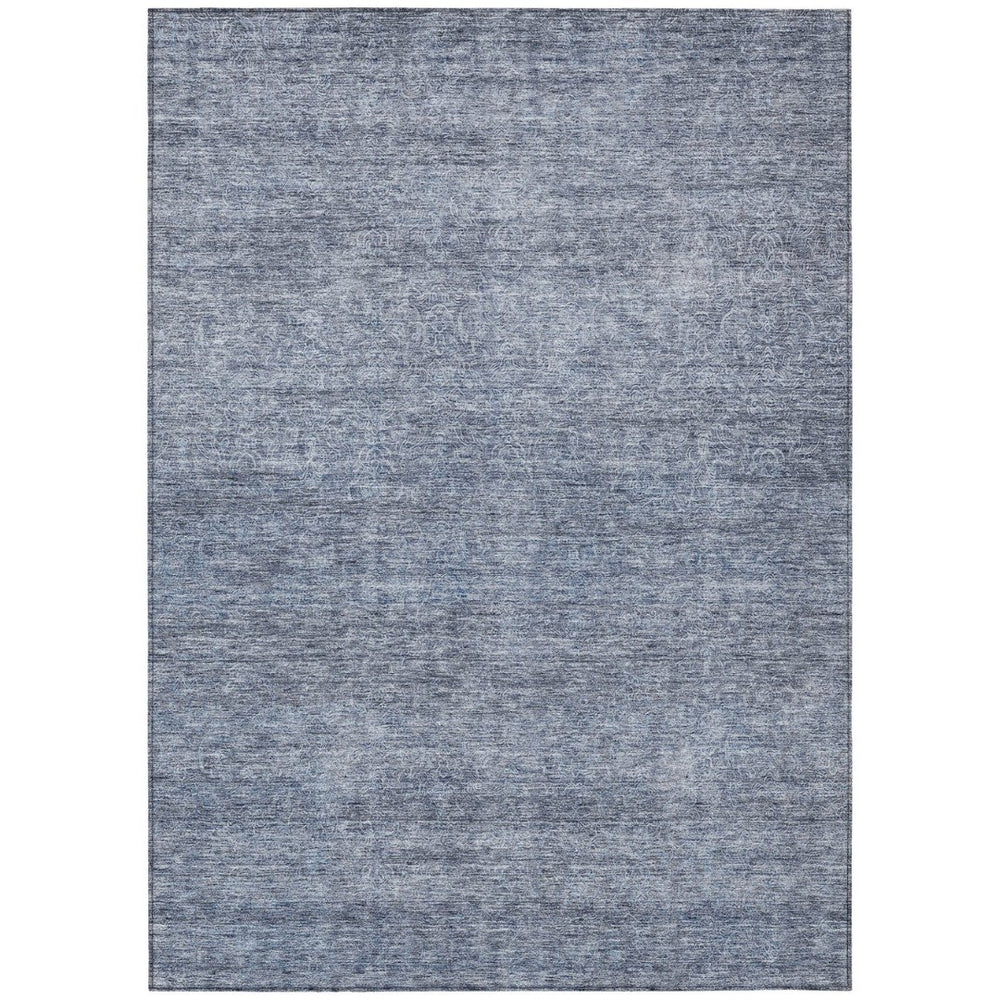 HomeRoots 5' Sky Blue and Ivory Abstract Area Rug - Stylish, Durable, Washable Design for Indoor & Outdoor Use 8' X 10' 605575
