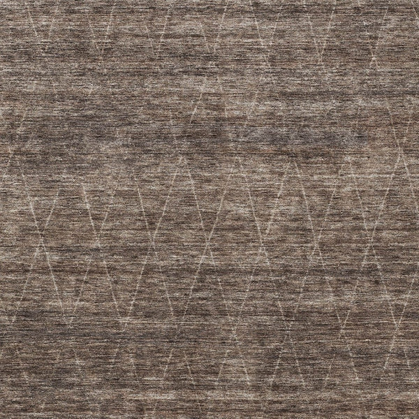 Homeroots 3' Coffee And Ivory Geometric Washable Area Rug For Indoor And Outdoor Spaces – Durable Design 8' X 10' Polyester 605587