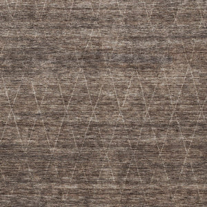 Homeroots 3' Coffee And Ivory Geometric Washable Area Rug For Indoor And Outdoor Spaces – Durable Design 9' X 12' Polyester 605588