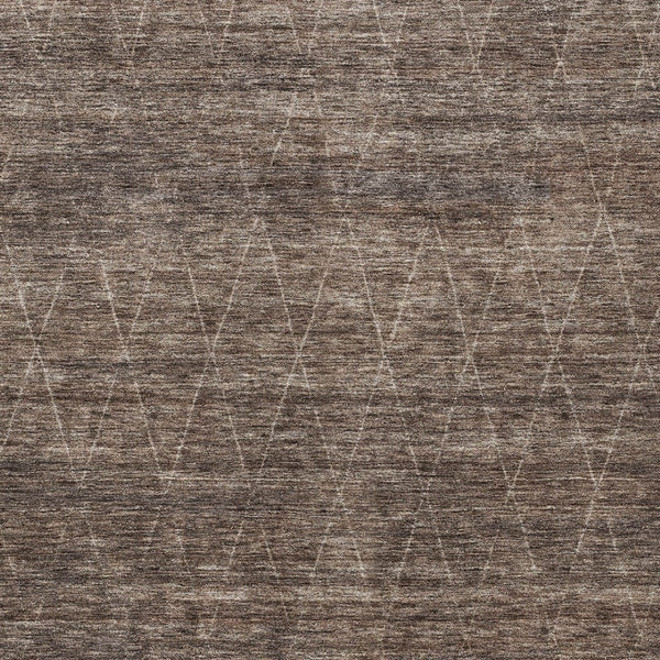 Homeroots 3' Coffee And Ivory Geometric Washable Area Rug For Indoor And Outdoor Spaces – Durable Design 9' X 12' Polyester 605588