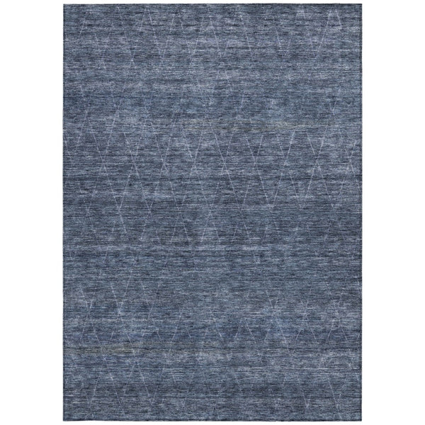 Homeroots 3' Coffee And Ivory Geometric Washable Area Rug For Indoor And Outdoor Spaces – Durable Design 5' X 8' Polyester 605591