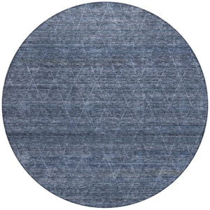 Homeroots 3' Coffee And Ivory Geometric Washable Area Rug For Indoor And Outdoor Spaces – Durable Design 8' Round Polyester 605592