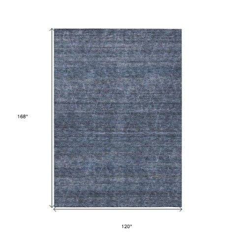 Homeroots 3' Coffee And Ivory Geometric Washable Area Rug For Indoor And Outdoor Spaces – Durable Design 10' X 14' Polyester 605595