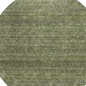 Homeroots 3' Coffee And Ivory Geometric Washable Area Rug For Indoor And Outdoor Spaces – Durable Design 8' Round Polyester 605598