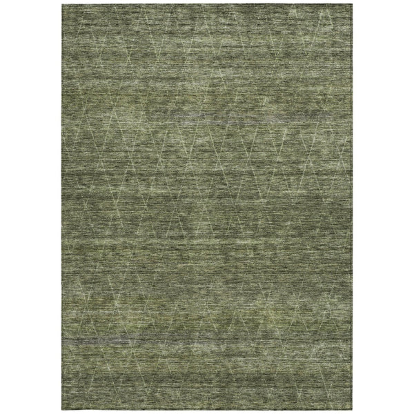 Homeroots 3' Coffee And Ivory Geometric Washable Area Rug For Indoor And Outdoor Spaces – Durable Design 10' X 14' Polyester 605601