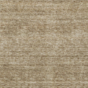 Homeroots 3' Coffee And Ivory Geometric Washable Area Rug For Indoor And Outdoor Spaces – Durable Design 3' X 5' Polyester 605602